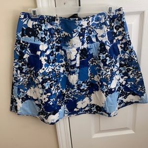 Women’s floral blue LOFT skirt